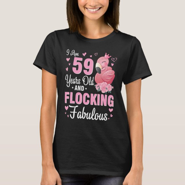 T-shirt J'Ai 59 Ans Et Flocage Fabuleux Happy Birt (Devant)