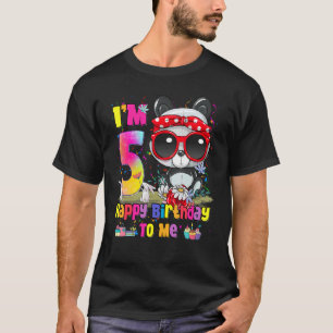 T-shirt J'ai 5 ans 5e anniversaire filles Ados Panda