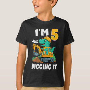 T-shirt J'ai 5 ans et je le creuse 5e anniversaire Cute Di