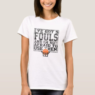 T-shirt J'ai 5 Fouls amusant joueur de basket-ball sarcast