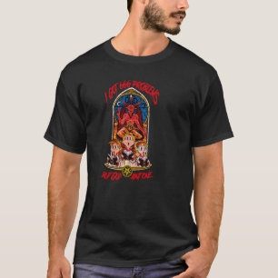 T-shirt J'ai 666 problèmes Athée Satanique Chèvre Baphome