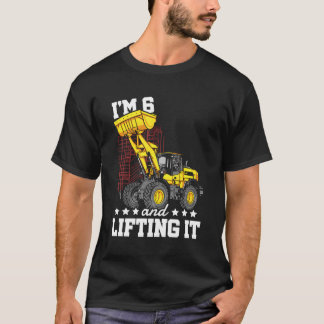 T-shirt J'Ai 6 Ans Et Je Lève Le Camion De Construction 6E