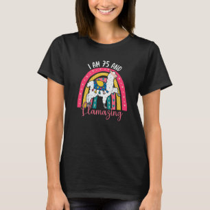 T-shirt J'Ai 75 Ans Et Je Lézare Alpaca Llama 75E