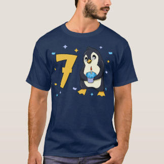 T-shirt J'ai 7 ans avec un anniversaire de enfant de pingo