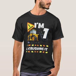 T-shirt J'ai 7 ans et le broyage de la construction Excava