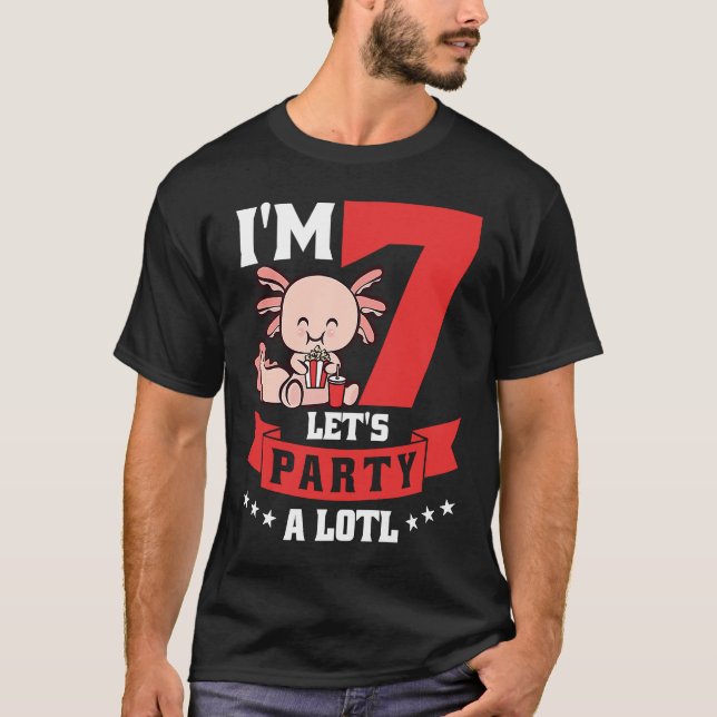 T-shirt J'ai 7 ans, faisons la fête à Lotl (Devant)