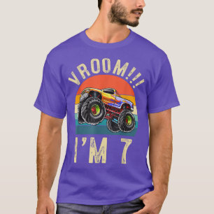 T-shirt J'ai 7 ans Vroom 7e Anniversaire voiture de fête