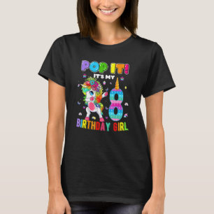 T-shirt J'ai 8 ans 8e anniversaire Unicorn Dabbing Girls