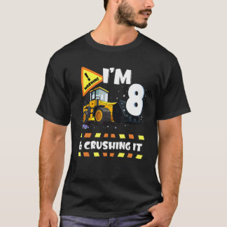 T-shirt J'ai 8 ans et le broyage de la construction Excava