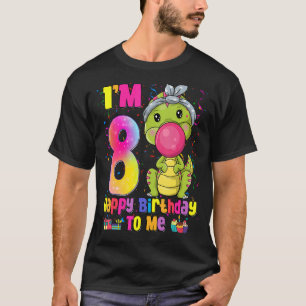 T-shirt J'ai 8 ans mignonne Rex 8e anniversaire filles Ado