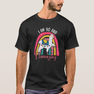 T-shirt J'Ai 90 Ans Et Llamazing Alpaca Llama 90E