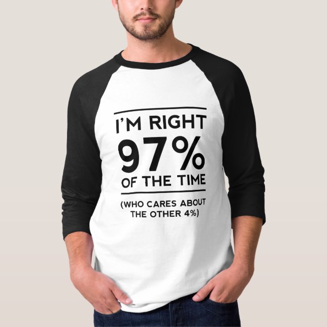 T-shirt J'ai 97% ans droit du temps (Devant)
