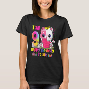 T-shirt J'ai 9 ans 9e anniversaire Filles Ados Chat 2