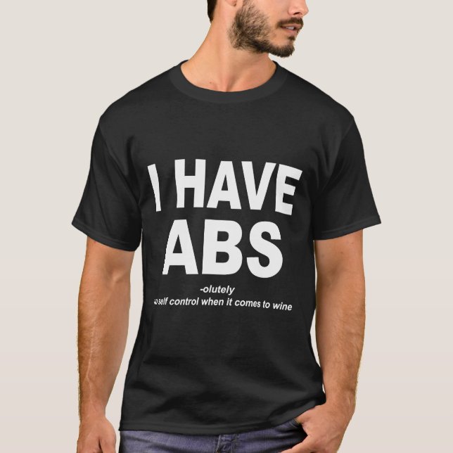 T-shirt J'Ai Abs Vin Drinker (Devant)