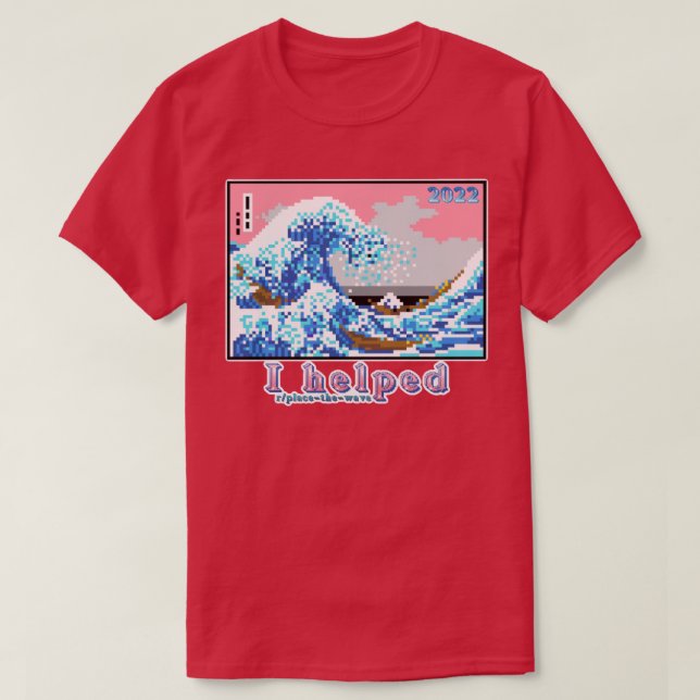 T-shirt J'Ai Aidé À Placer La Vague (Design devant)