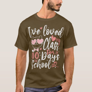 T-shirt J'Ai Aimé Ma Classe Pour 100 Jours D'Amour Chat À