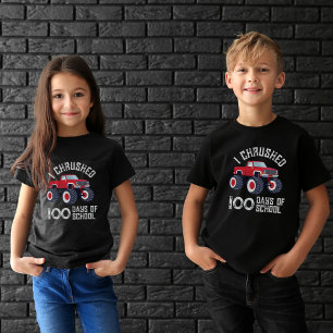 T-shirt J'ai arrêté 100 jours de camion monstre scolaire