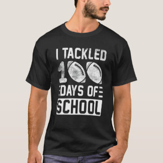T-shirt J'Ai Attaqué 100 Jours De Football Scolaire Garçon