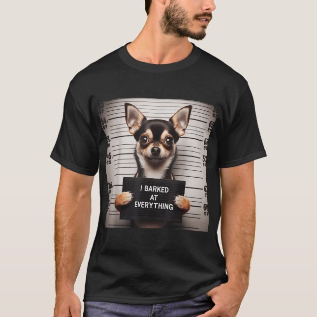 T-shirt J'Ai Barboté Tout Ce Qui Touche Chihuahua (Devant)