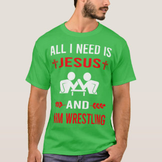 T-shirt J'Ai Besoin De Jésus Et Arm Wrestler Wrestler Armw