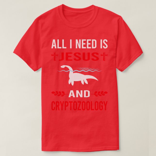 T-shirt J'Ai Besoin De Jésus Et De Cryptozoologie Cryptide (Design devant)