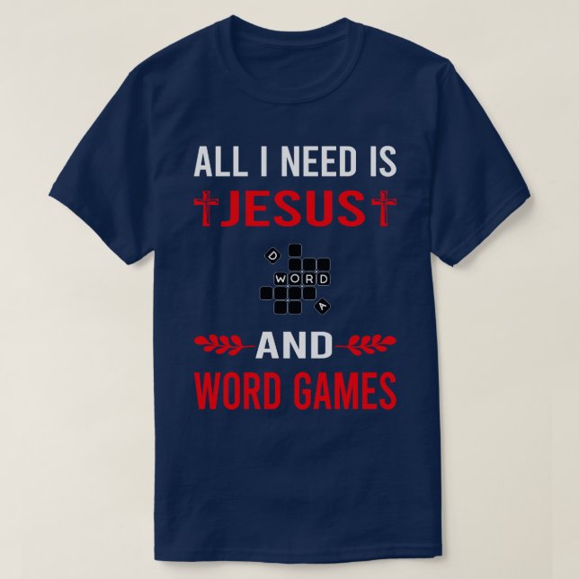 T-shirt J'Ai Besoin De Jésus Et De Jeux De Mots (Design devant)