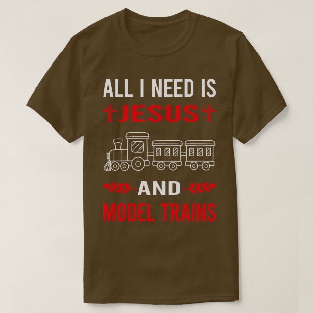 T-shirt J'Ai Besoin De Jésus Et Du Train Modèle Trains Rai (Design devant)