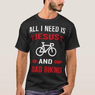 T-shirt J'Ai Besoin De Jésus Et Du Vélo Routier