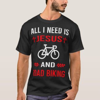 T-shirt J'Ai Besoin De Jésus Et Du Vélo Routier