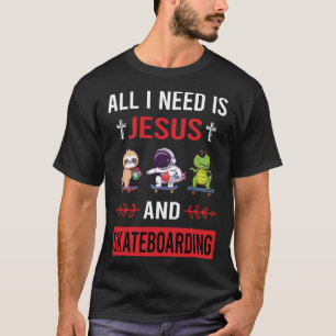 T-shirt J'ai besoin de Jesus Skateboard