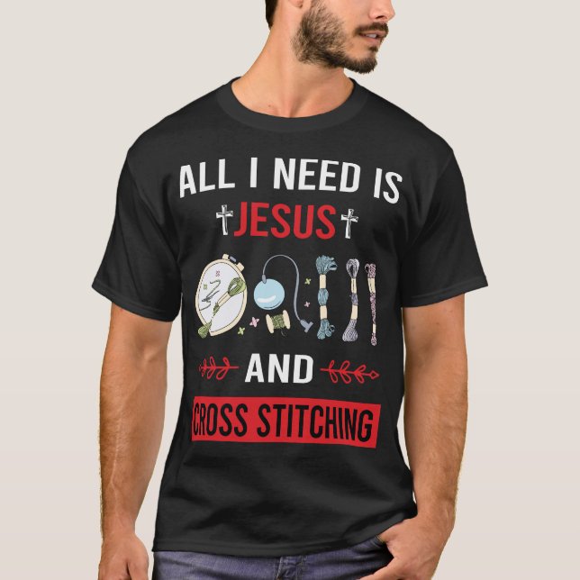 T-shirt J'Ai Besoin De Jésus Traverser (Devant)