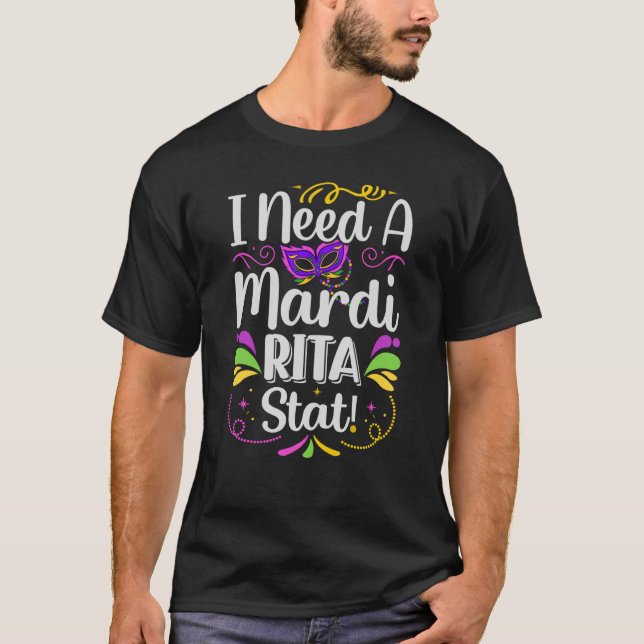 T-shirt J'Ai Besoin De Mardi Rita Stat Mardi Gras Party Pa (Devant)