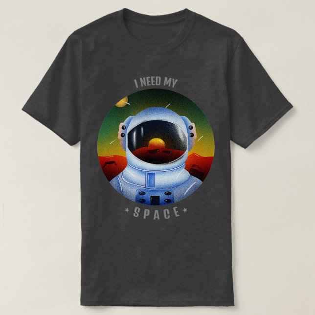 T-shirt J'ai besoin de mon espace (Design devant)
