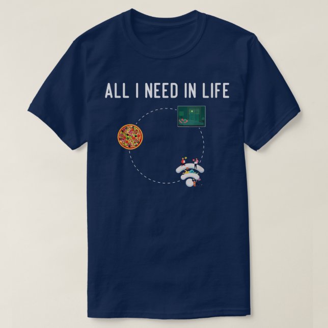 T-shirt J'Ai Besoin De Pizza Sleep Wifi Dans Life 2341326 (Design devant)