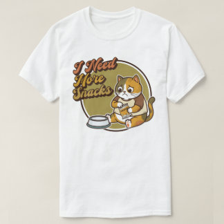 T-shirt J'ai besoin de plus de collations,T-shirt de chat