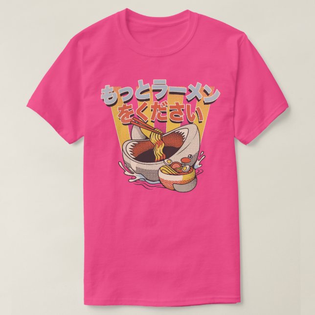 T-shirt J'ai besoin de plus Ramen Funny Grey par Tobe Fons (Design devant)