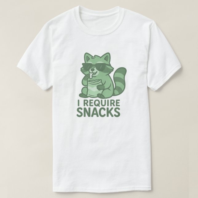 T-SHIRT J'AI BESOIN DE SNACKS (Design devant)