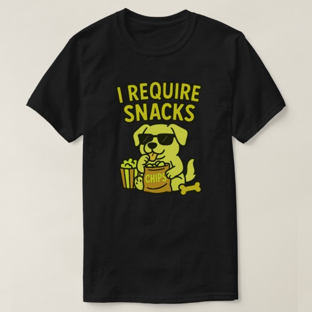 T-SHIRT J'AI BESOIN DE SNACKS (Design devant)