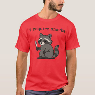 T-shirt J'ai besoin de snacks amis ratons laveurs