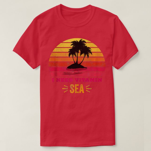 T-shirt J'ai besoin de Vitamin Sea Beach thème Débardeur (Design devant)