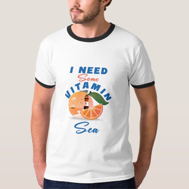 T-shirt J'ai besoin de vitamine de mer (Devant)
