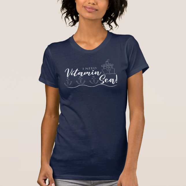 T-shirt J'ai besoin de vitamine marine (Devant)