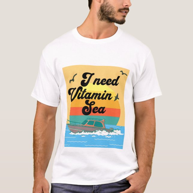 T-shirt J'ai besoin de Vitamine Mer Été (Devant)