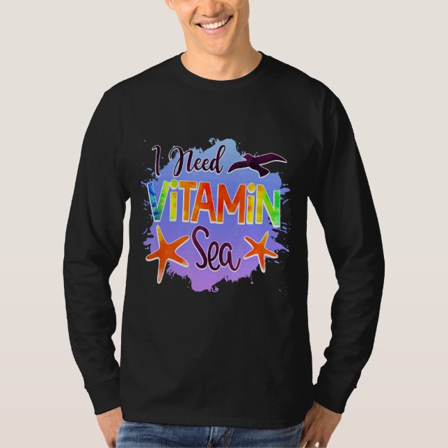 T-shirt J'Ai Besoin De Vitamine Mer Graphique Thème (Devant)