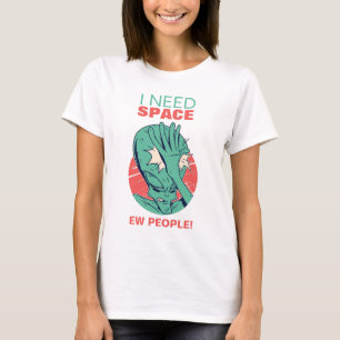 T-shirt J'Ai Besoin D'Espace Amusant Alien Visage Palming 