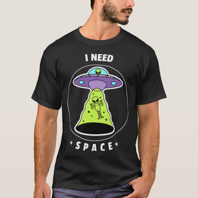 T-shirt J'Ai Besoin D'Espace Amusant Introverti (Devant)