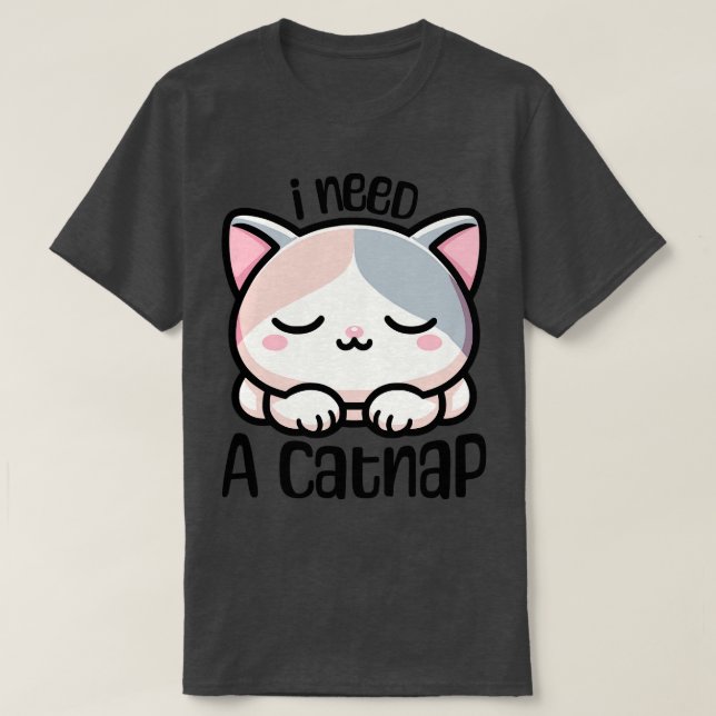 T-shirt J'Ai Besoin D'Un Cute Chaton Dormant Tonton (Design devant)