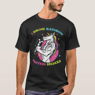 T-shirt J'Ai Bois Rainbow Protein Shakes - Gym Unicorn Bod