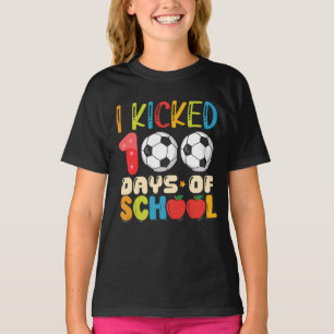 T-shirt J'ai botté 100 jours d'école Amoureux de football