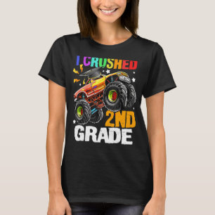 T-shirt J'ai broyé 2e grade Cute Monster Camion Dernier jo